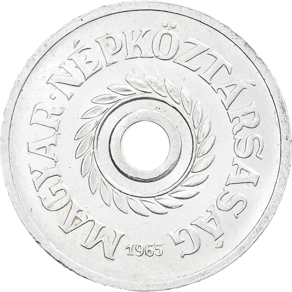 Hungary, 2 Filler, 1965, Budapest, Aluminum, AU(55-58), KM:546