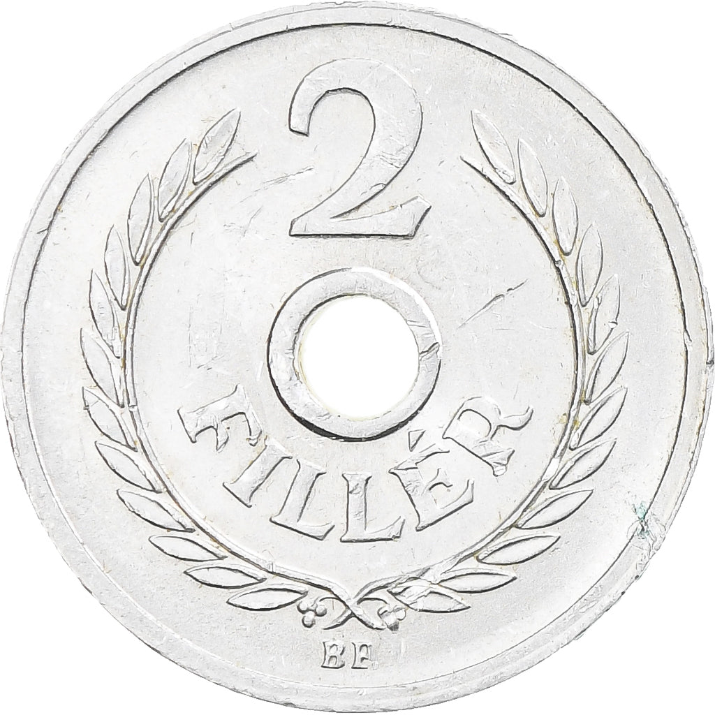 Hungary, 2 Filler, 1965, Budapest, Aluminum, AU(55-58), KM:546