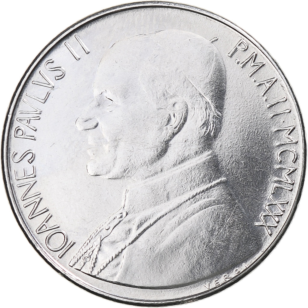 CIUDAD DEL VATICANO, John Paul II, 100 Lire, 1980, Roma, Acero inoxidable, SC