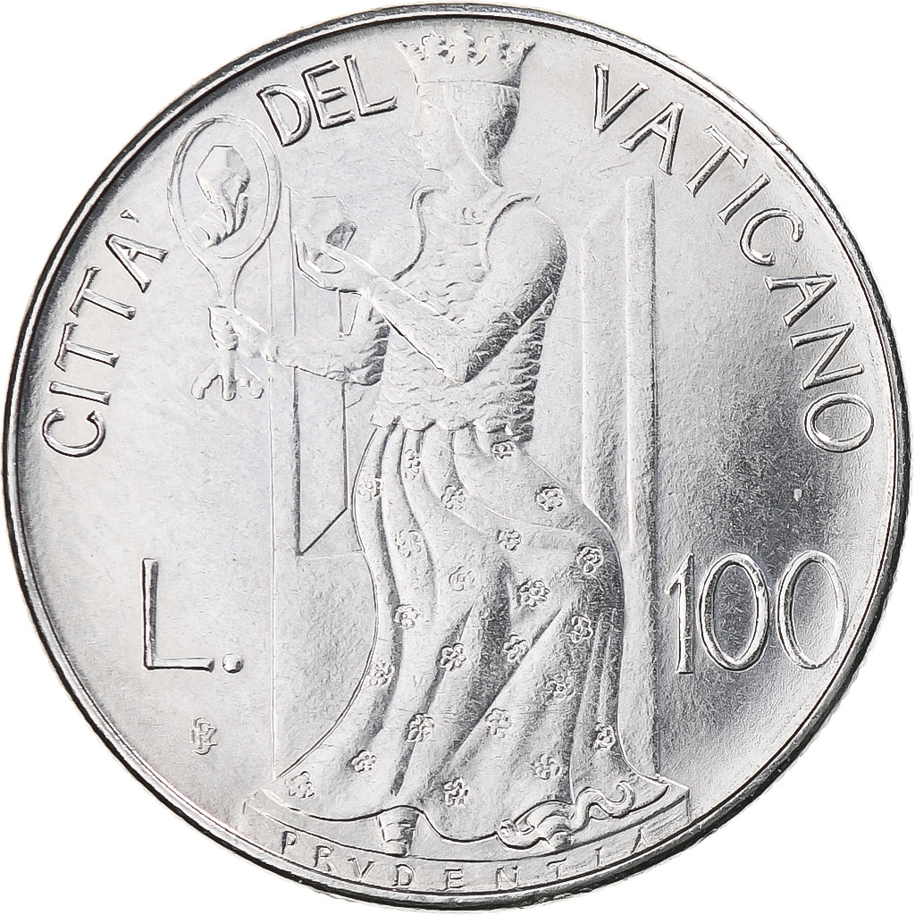 CIUDAD DEL VATICANO, John Paul II, 100 Lire, 1980, Roma, Acero inoxidable, SC