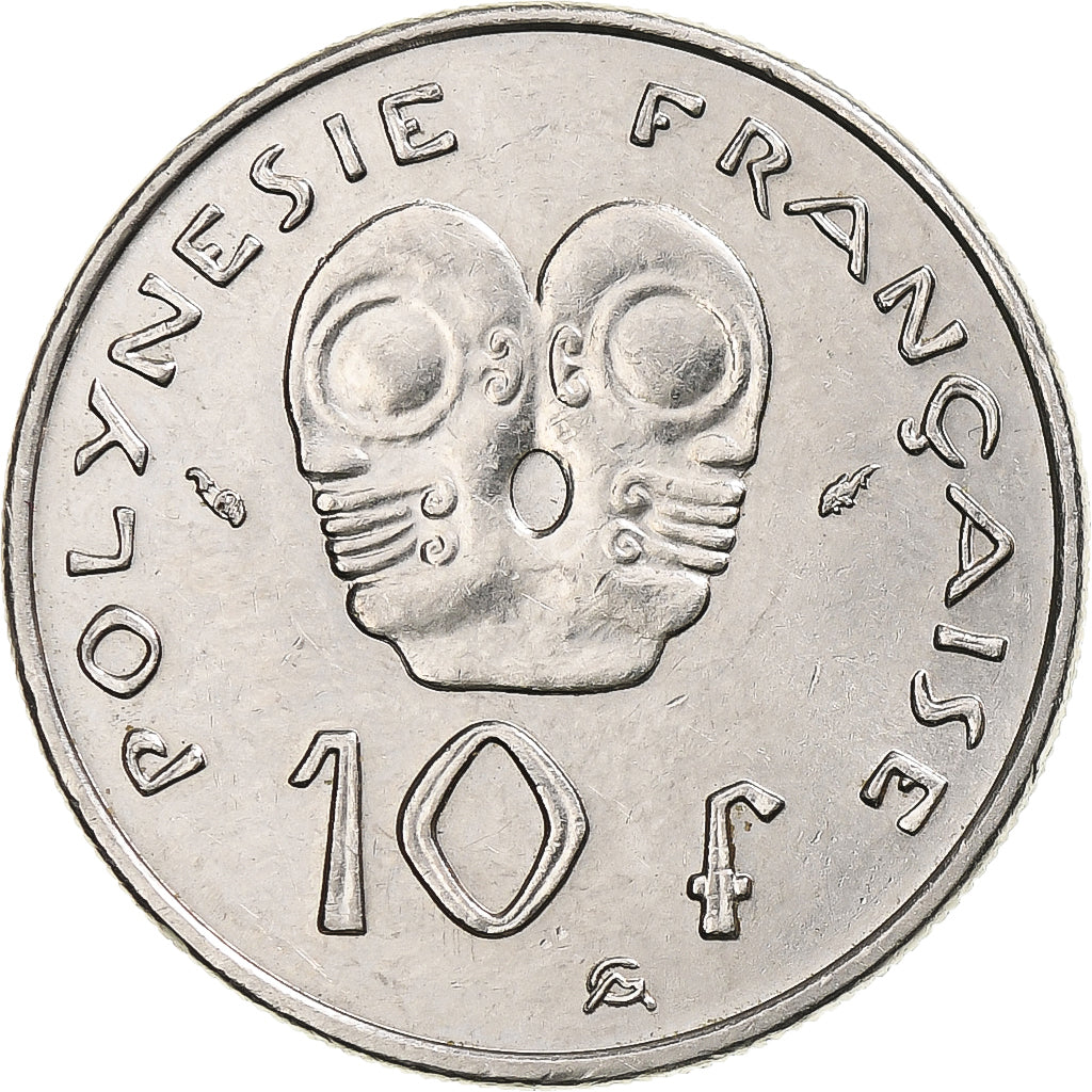Polinezja Francuska, 10 Francs, 1983, Paris, Nikiel, AU(55-58), KM:8