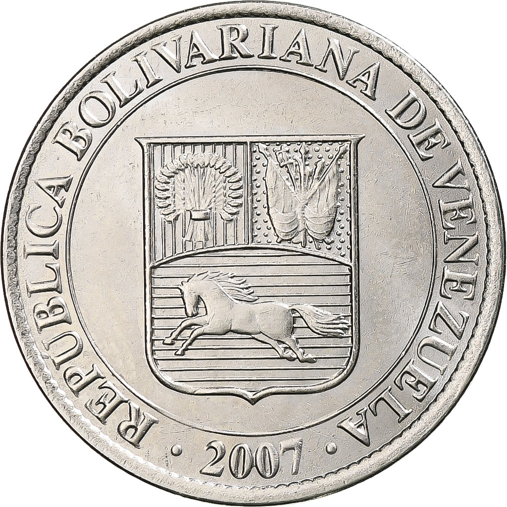Venezuela, 12-1/2 Centimos, 2007, Maracay, Nickel plated steel, MS(65-70), KM:90