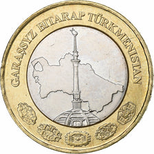 Coin, Turkmanistan, Manat, 2010, MS(63), Bi-Metallic, KM:103