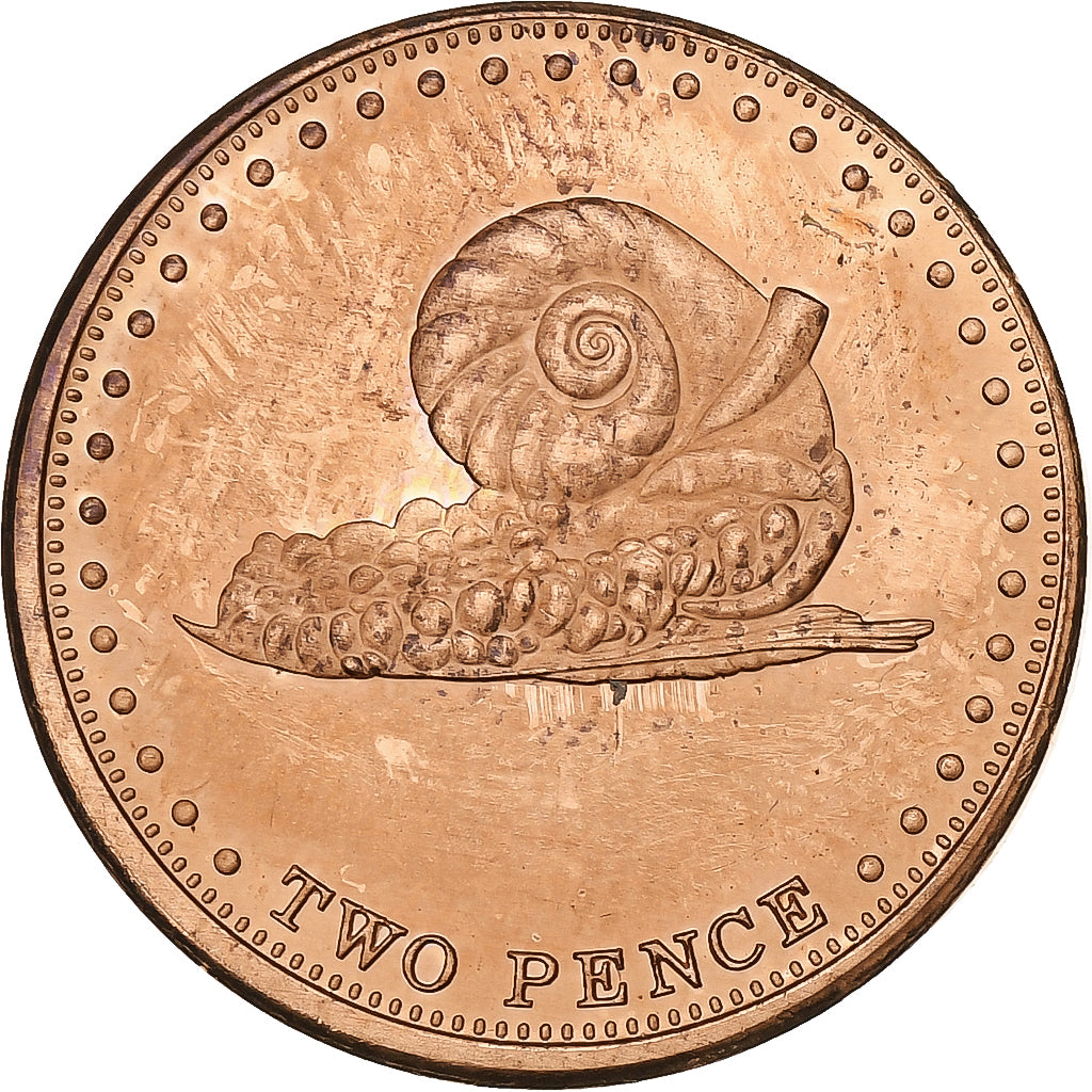 Coin, Tristan Da Cunha, Elizabeth II, 2 Pence, 2008, Franklin Mint, MS(63)