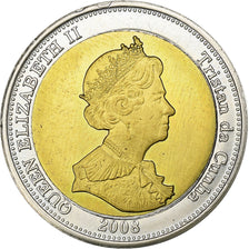 Coin, Tristan Da Cunha, Elizabeth II, 25 Pence, 2008, Franklin Mint, MS(63)