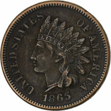 Coin, United States, Indian Head Cent, Cent, 1865, U.S. Mint, Philadelphia