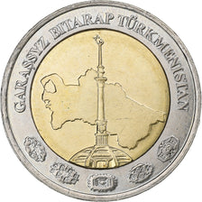Monnaie, Turkmanistan, 2 Manat, 2010, SPL, Bimétallique, KM:104