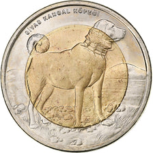 Coin, Turkey, Lira, 2010, MS(63), Bi-Metallic, KM:1280