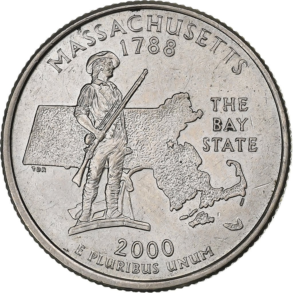 États-Unis, Quarter, 2000, U.S. Mint, Cupronickel plaqué cuivre, TTB+, KM:305