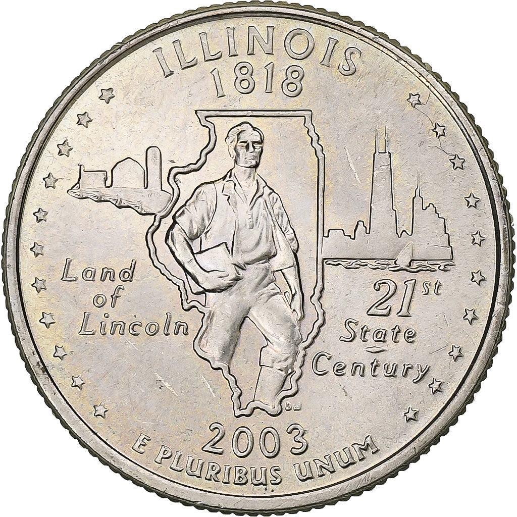 United States, Quarter, 2003, U.S. Mint, Copper-Nickel Clad Copper, AU(55-58)