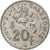 Nova Caledónia, 20 Francs, 1983, Paris, Níquel, VF(30-35), KM:12