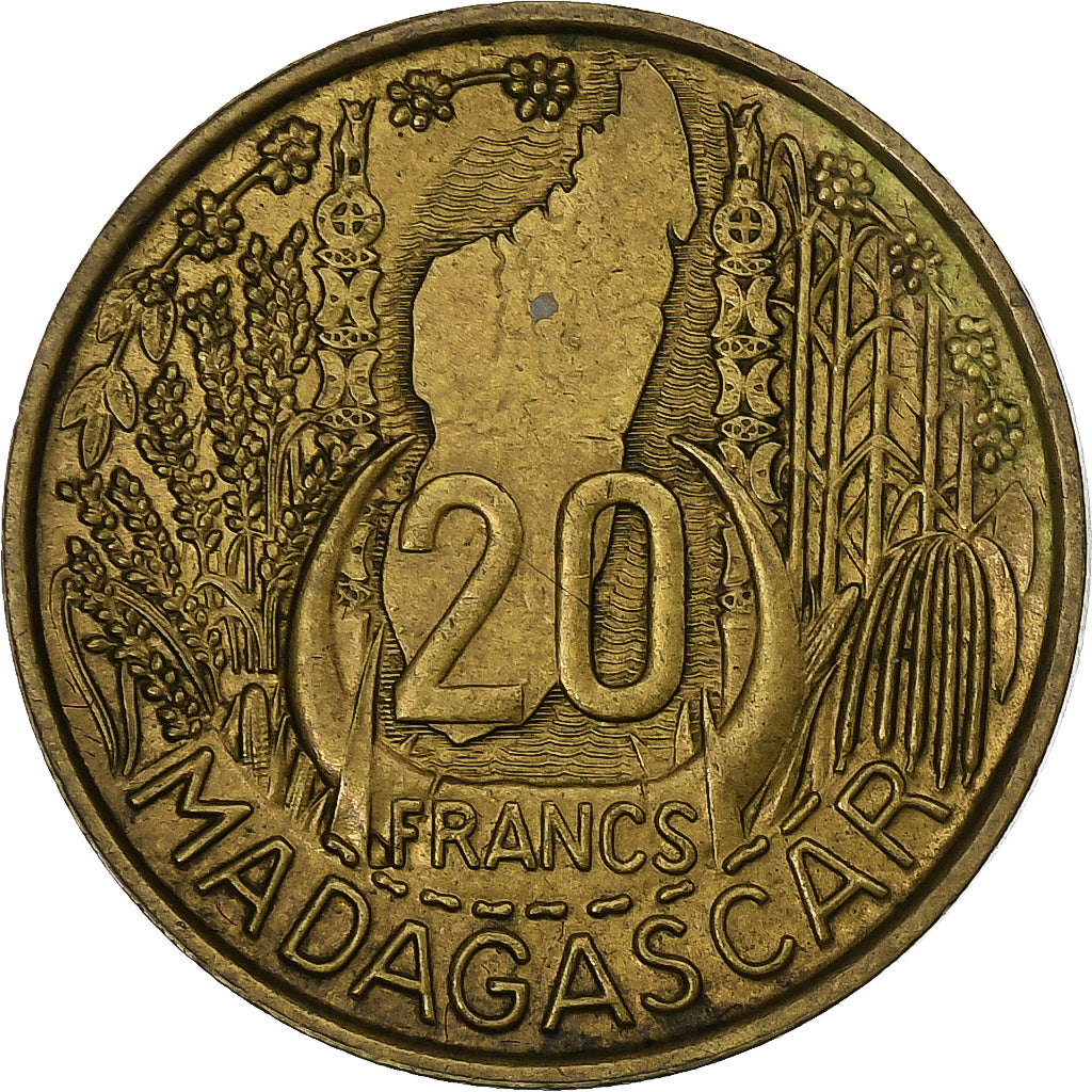 Moneta, Madagascar, 20 Francs, 1953, Paris, SPL-, Alluminio-bronzo, KM:7