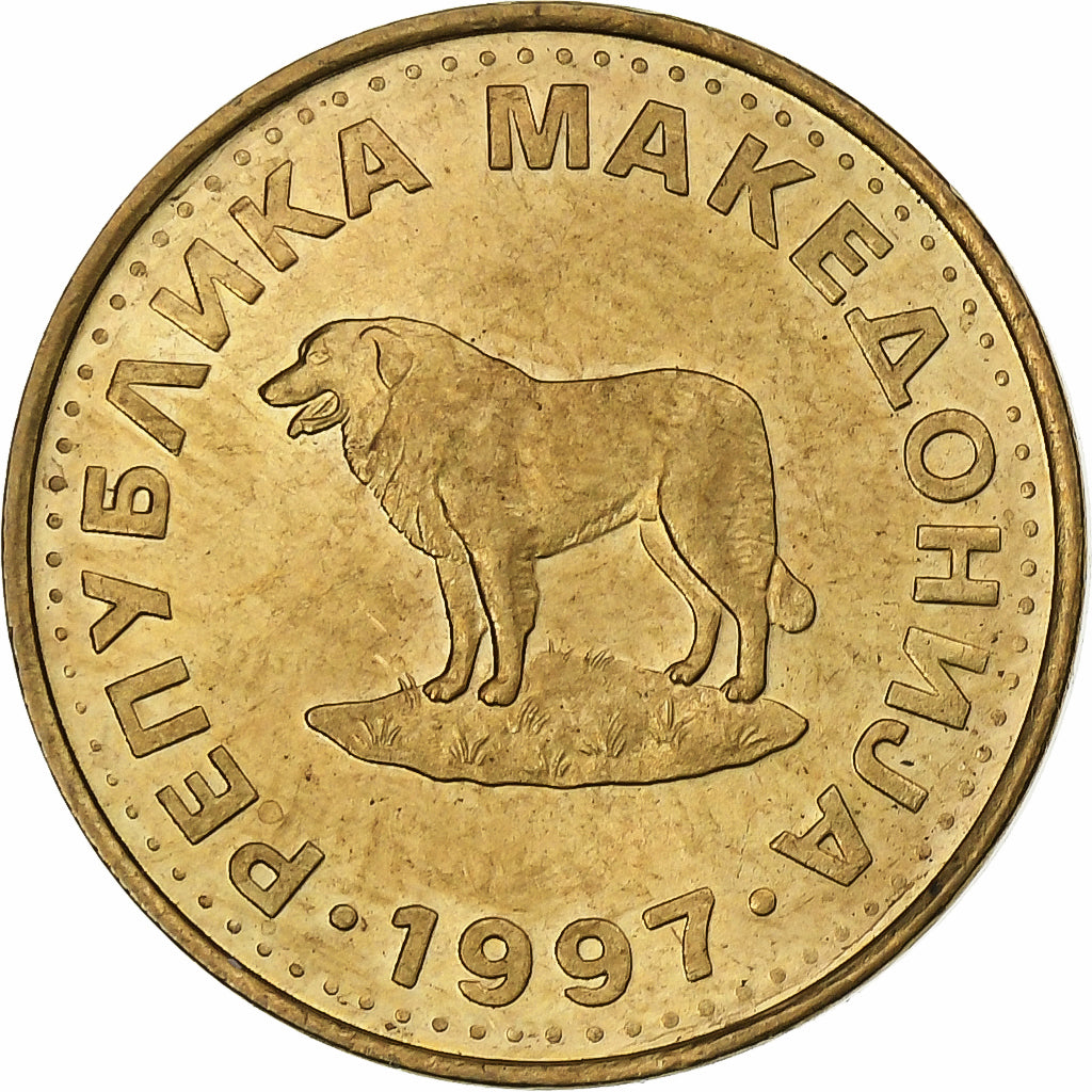 Macedonië, Denar, 1997, Tin, PR, KM:2
