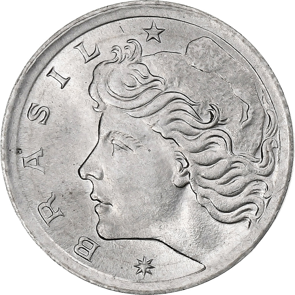 Brazilië, 2 Centavos, 1975, Stainless Steel, PR, KM:586