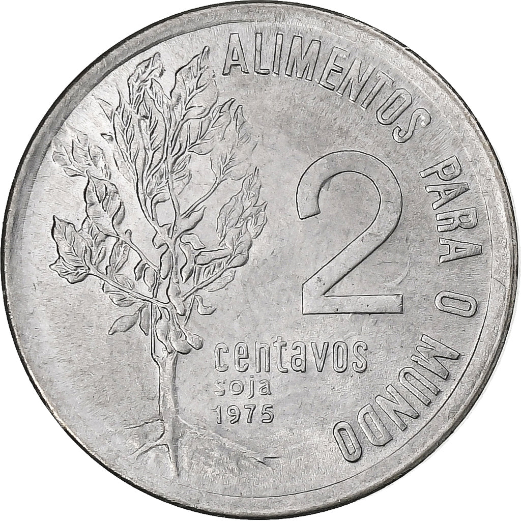 Brazilië, 2 Centavos, 1975, Stainless Steel, PR, KM:586
