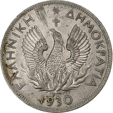 Grecia, 5 Drachmai, 1930, Nichel, BB, KM:71.1
