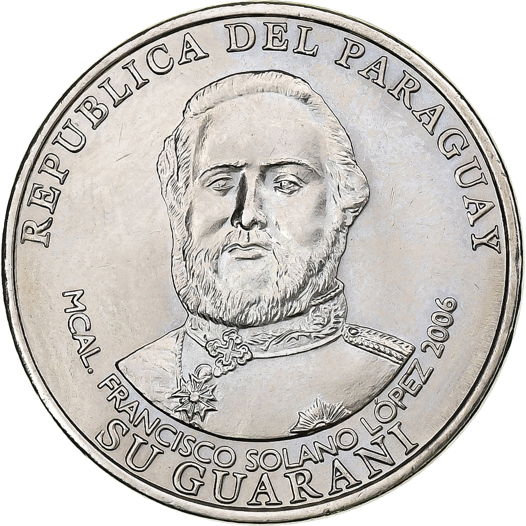 Paraguay, MIL (1000) Guaranies, 2006, Kremnica, Níquel - acero, SC, KM:198