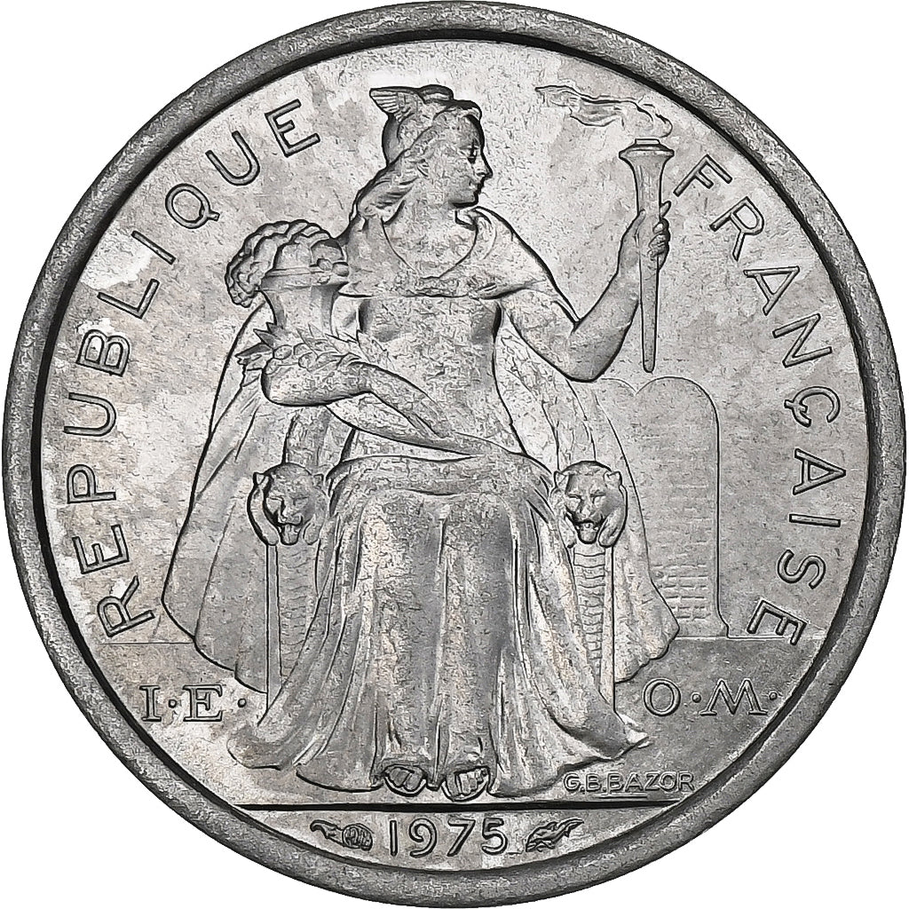 Polynésie française, Franc, 1975, Paris, Aluminium, SPL, KM:11