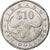 Zimbabue, 10 Dollars, 2003, Harare, Níquel chapado en acero, SC, KM:14