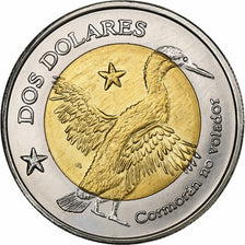 GALAPAGOS ISLANDS, 2 Dolares, 2008, Bimetálico, SC, KM:7