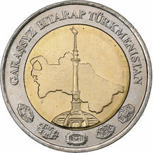 Turkmenistan, 2 Manat, 2010, Bi-Metallic, UNC, KM:104