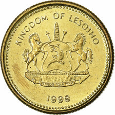 Lesoto, Letsie III, 5 Licente, Lisente, 1998, Aço Cromado a Latão, MS(65-70)
