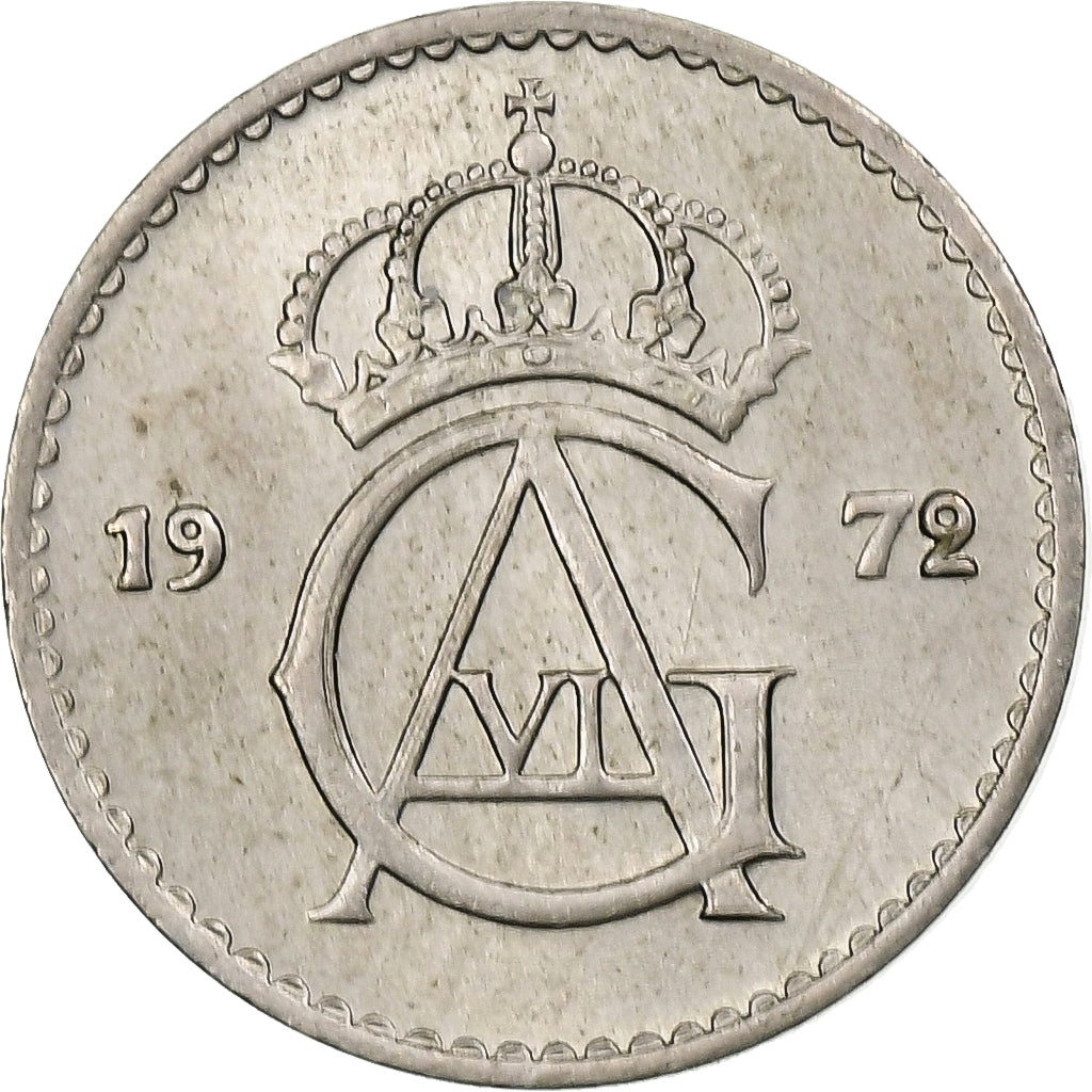 Schweden, Gustaf VI, 10 Öre, 1972, Kupfer-Nickel, SS, KM:835