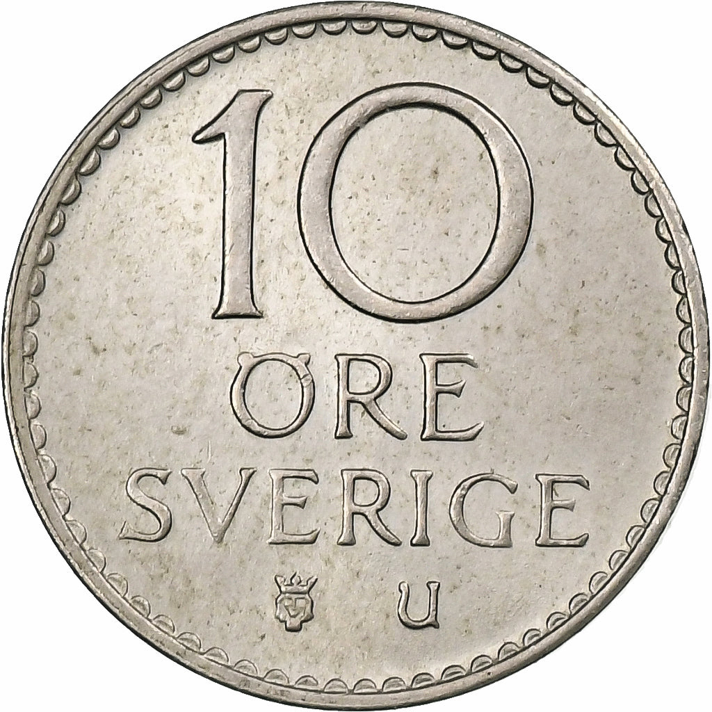 Schweden, Gustaf VI, 10 Öre, 1972, Kupfer-Nickel, SS, KM:835