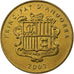 Andorra, 5 Centims, 2002, Brass, MS(63), KM:181