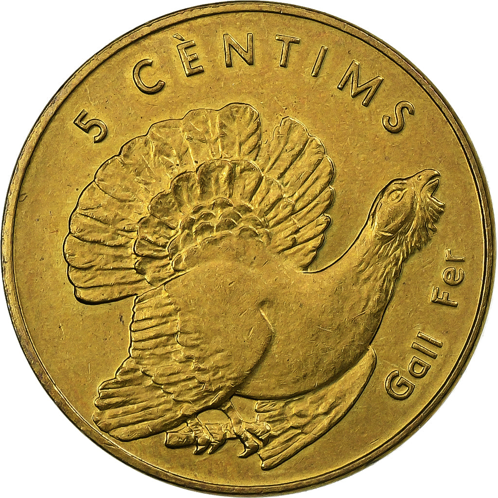 Andorra, 5 Centims, 2002, Latão, MS(63), KM:181