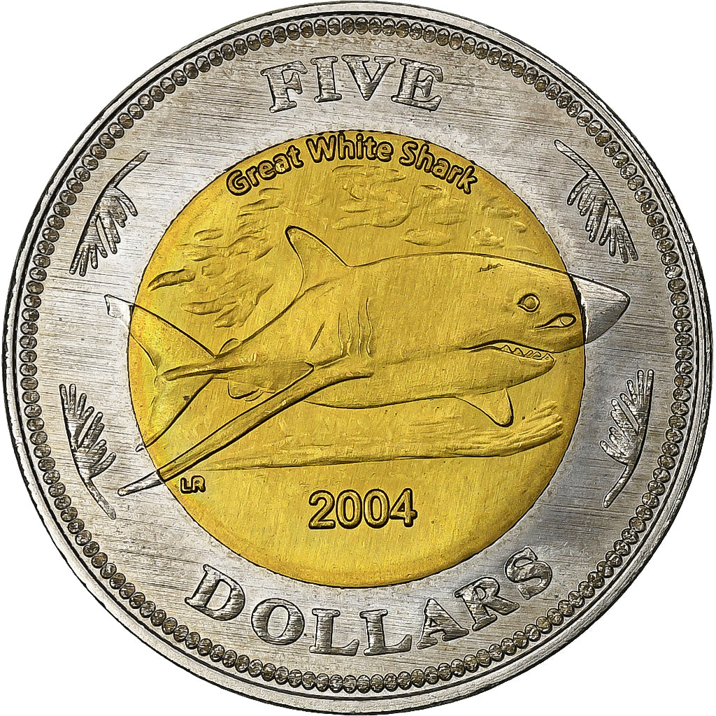 COCOS (KEELING) ISLANDS, 5 Dollars, 2004, Roger Williams , Bi-Metallic, STGL