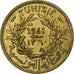 Túnez, Muhammad al-Amin Bey, 5 Francs, 1941, Paris, Cobre - níquel, EBC