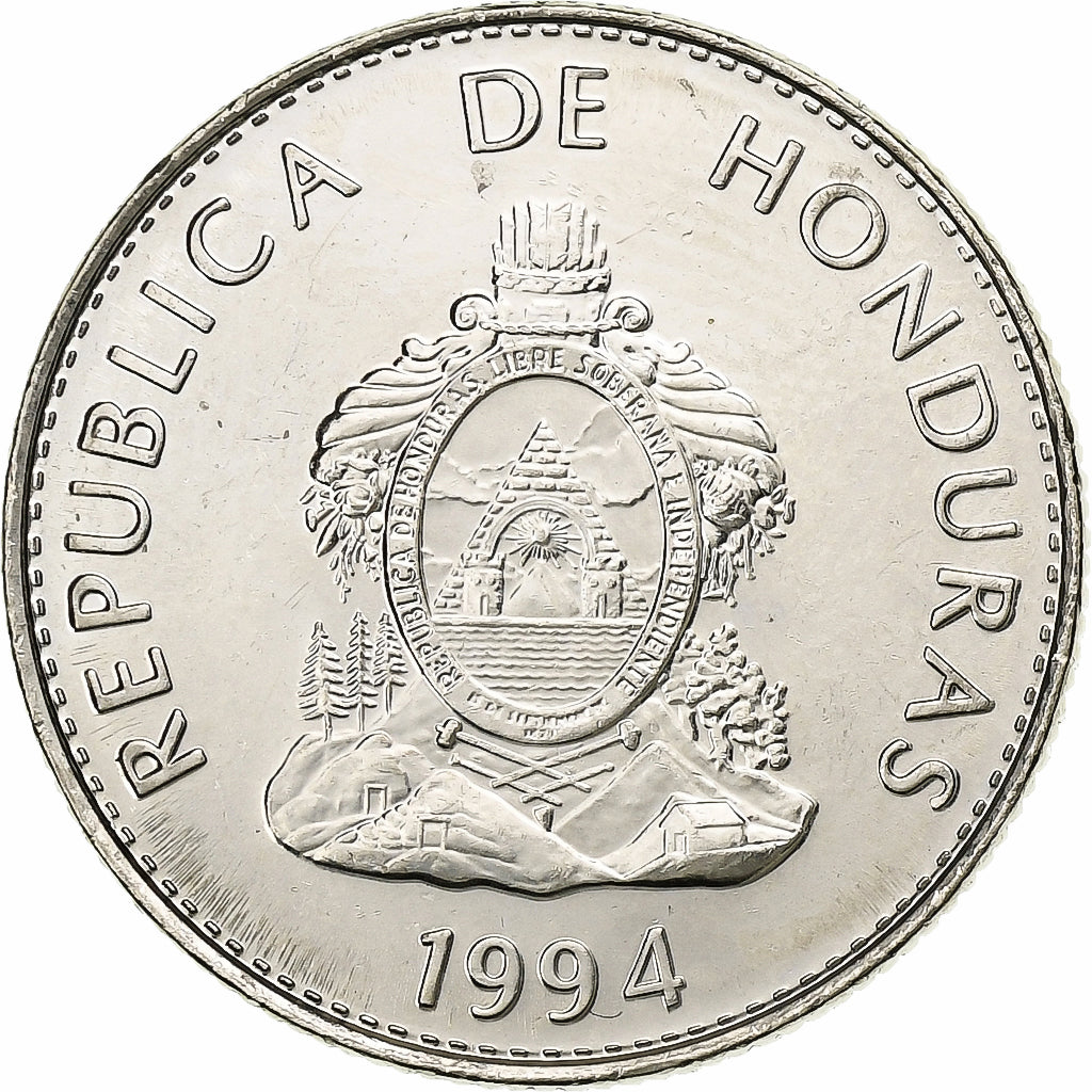 Honduras, 50 Centavos, 1994, Nickel plated steel, UNZ, KM:84a.1
