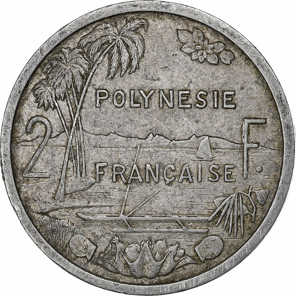 Polynésie française, 2 Francs, 1965, Aluminium, TTB, KM:3