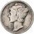 United States, Mercury Dime, Mercury Dime, 1917, U.S. Mint, Silver, EF(40-45)