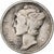 États-Unis, Mercury Dime, Mercury Dime, 1917, U.S. Mint, Argent, TTB, KM:140
