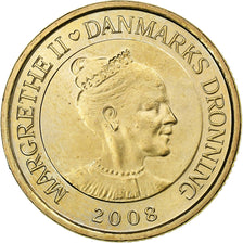 Denmark, Margrethe II, 20 Kroner, 2008, Copenhagen, Aluminum-Bronze, MS(63)