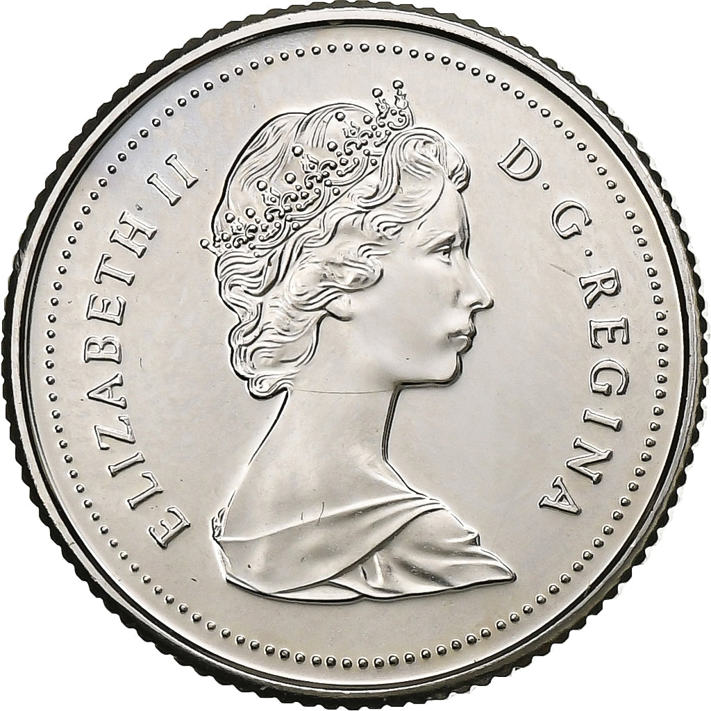 Canadá, Elizabeth II, 10 Cents, 1988, Royal Canadian Mint, Níquel, FDC