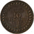 Tunisia, Muhammad al-Nasir Bey, 10 Centimes, 1917, Paris, Bronze, EF(40-45)
