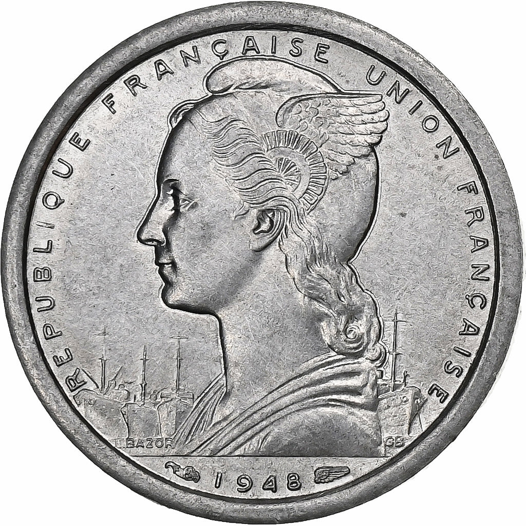 Camerun, Franc, 1948, Paris, Alluminio, FDC, KM:8