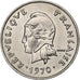New Caledonia, 10 Francs, 1970, Paris, Nickel, AU(50-53), KM:5