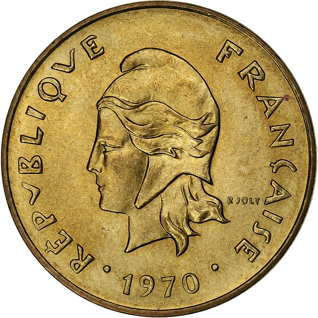 New Hebrides, 5 Francs, 1970, Paris, Nickel-brass, AU(50-53), KM:6.1