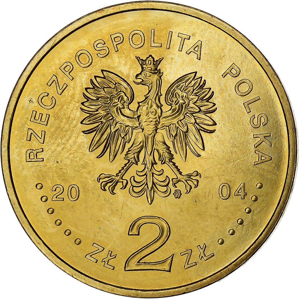 Polen, 2 Zlote, 2004, Warsaw, Messing, STGL, KM:501