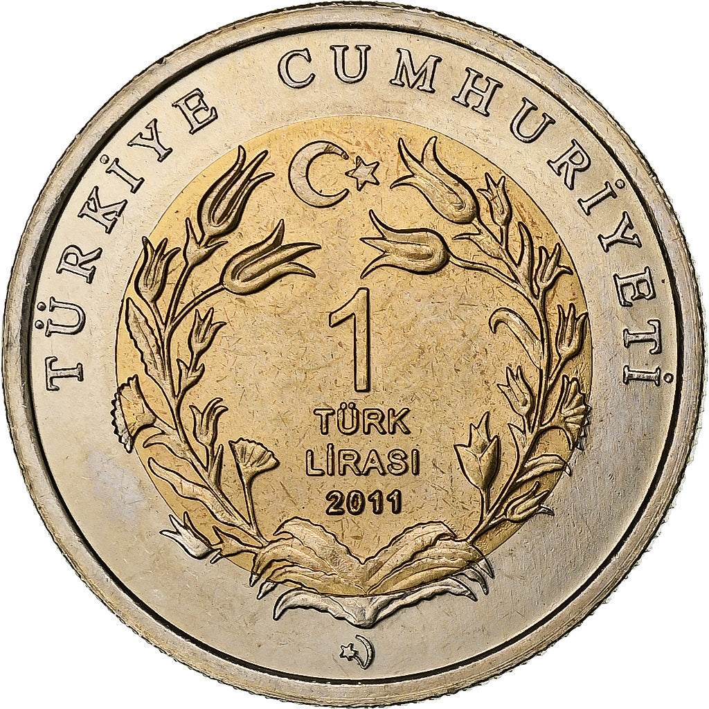 Türkei, Lira, 2010, Bi-Metallic, UNZ, KM:1279
