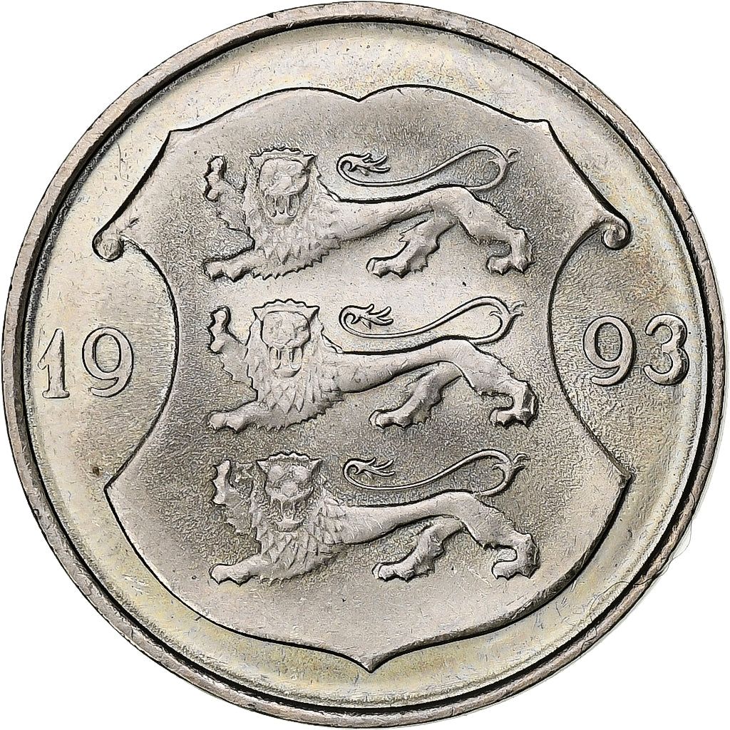 Estonia, Kroon, 1993, Copper-nickel, MS(63), KM:28