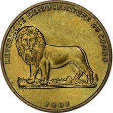 CONGO, REPÚBLICA DEMOCRÁTICA DEL, Franc, 2002, Latón, SC, KM:81