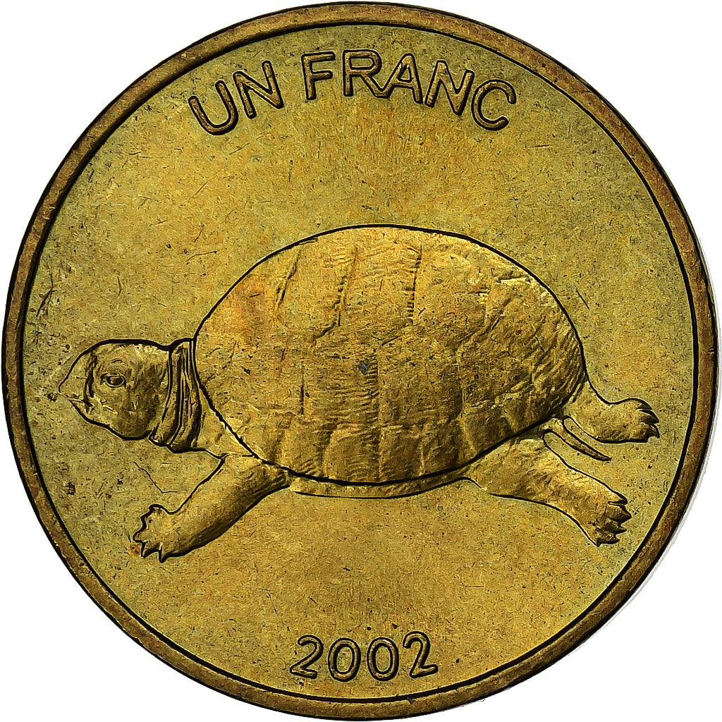 CONGO, REPÚBLICA DEMOCRÁTICA DEL, Franc, 2002, Latón, SC, KM:81