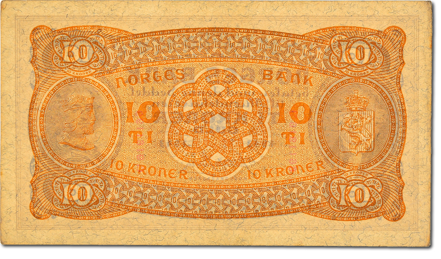 Billet, Norvège, 10 Kroner, 1943, NEUF