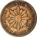 Uruguay, 2 Centesimos, 1869, Uruguay Mint, Bronze, EF(40-45), KM:12