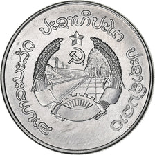 Lao, 10 Att, 1980, Paris, Aluminum, MS(65-70), KM:22